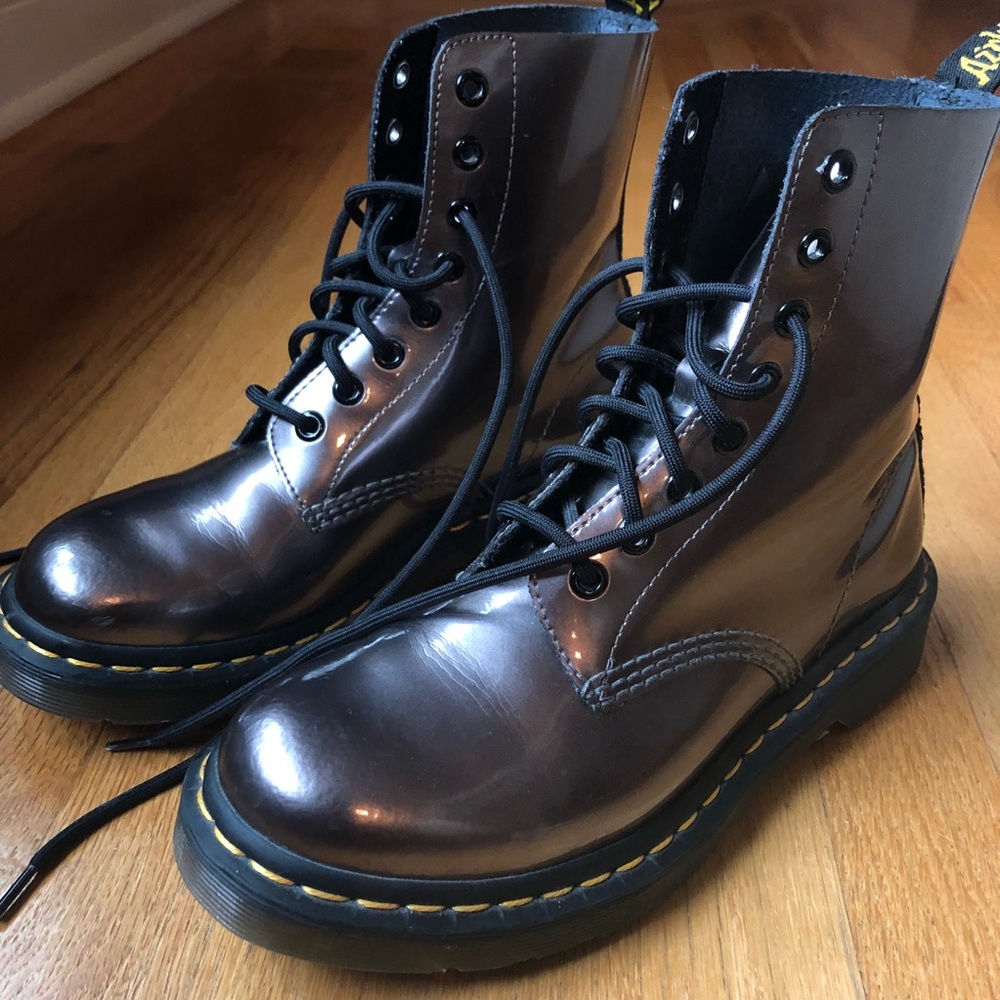 Dr. Martens 1460 Gunmetal Chrome Boots